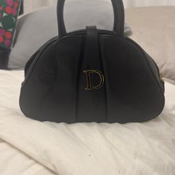 Black Dior Mini Bowler Bag Black