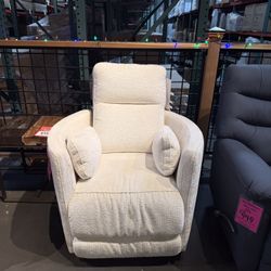 MEGA SALE! White Fabric Manual Recliner - Milan  (30% OFF) 
