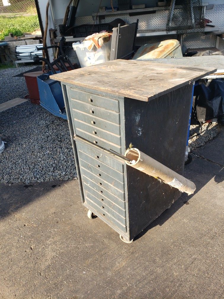 Machinist Cabinet ☠ Tool Box w/Tools