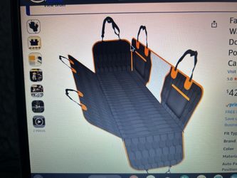 Dog car seat cover for backseat