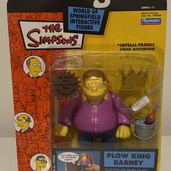The Simpsons World Of Springfield Interactive Figure Plow King Barney Series 11