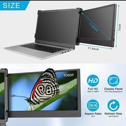 Portable Monitor Laptop Screen Extender 11.6'' Display FHD IPS USB-A