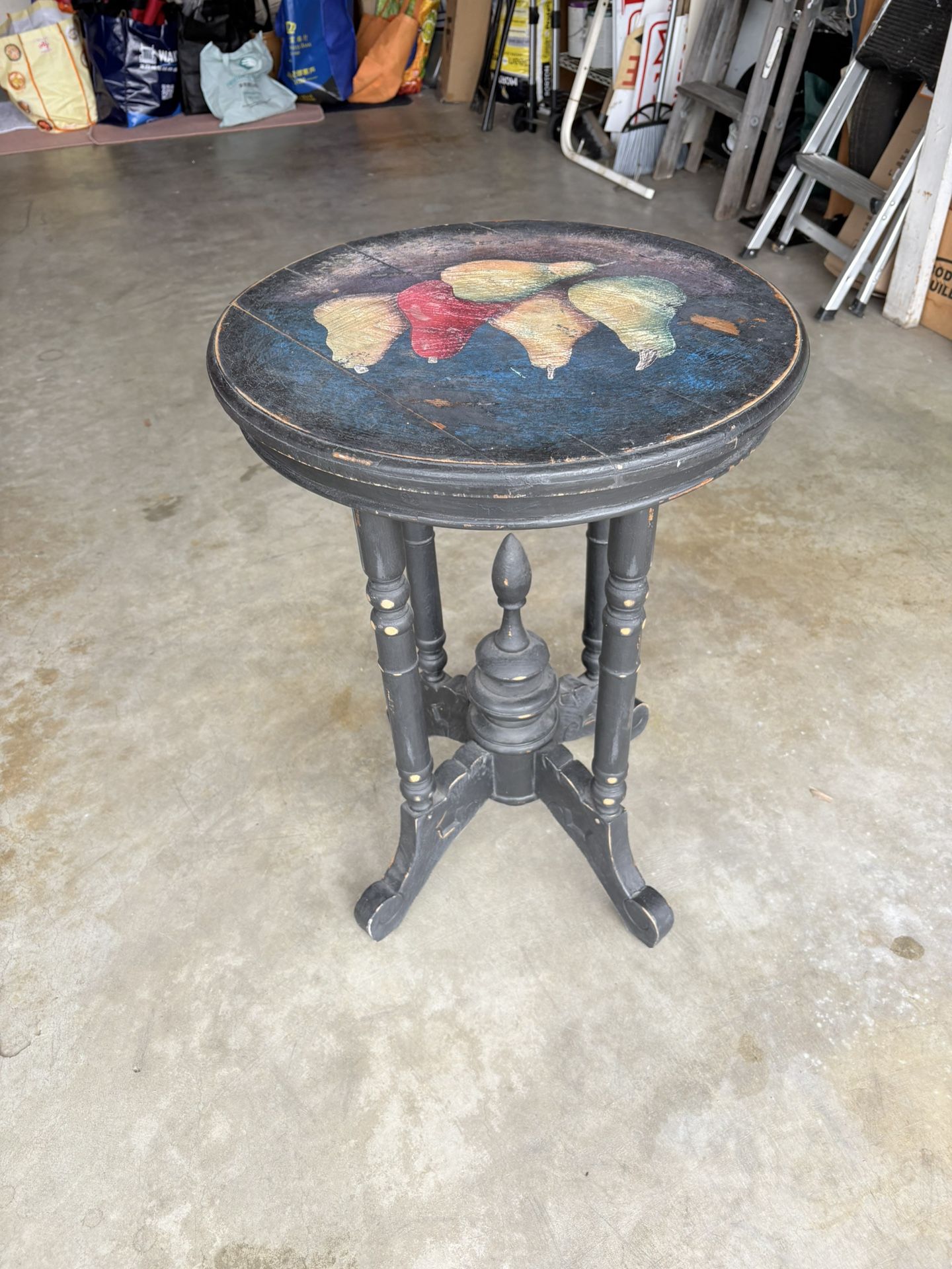 Antique Collectible Wooden Round Coffee Or Tea Table
