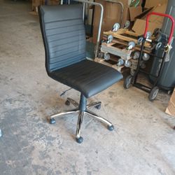 Brand New Black Leather Chair No Arms Good For Larger People