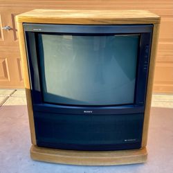 Sony Trinitron XBR CRT housed In Wooden cabinet