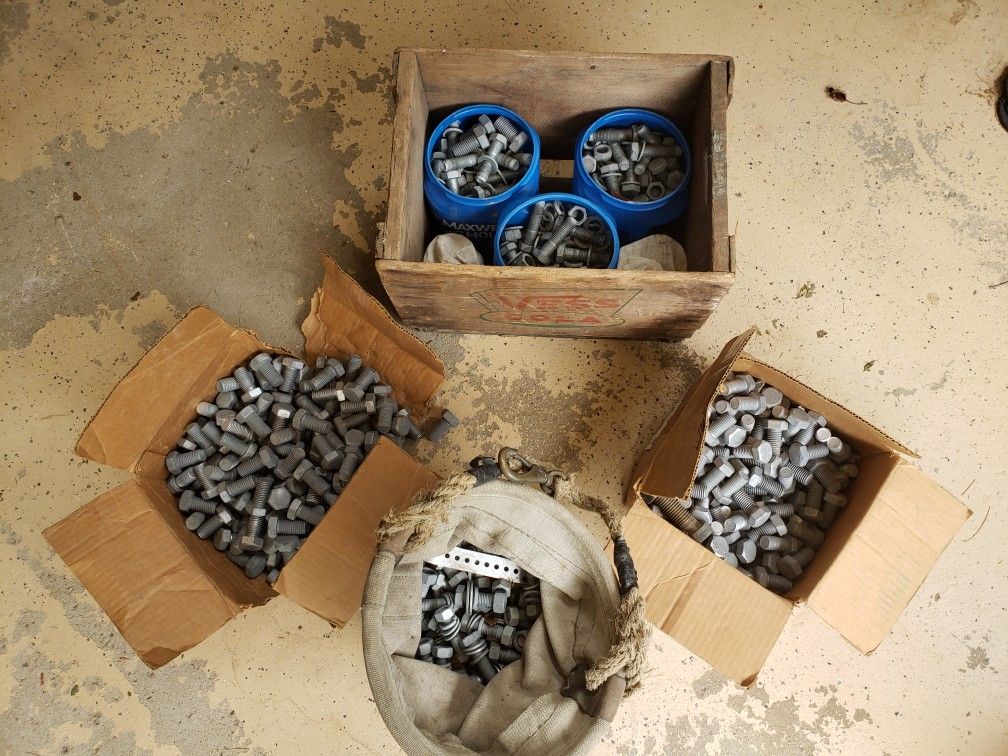 Assorted Galzanized Construction Bolts