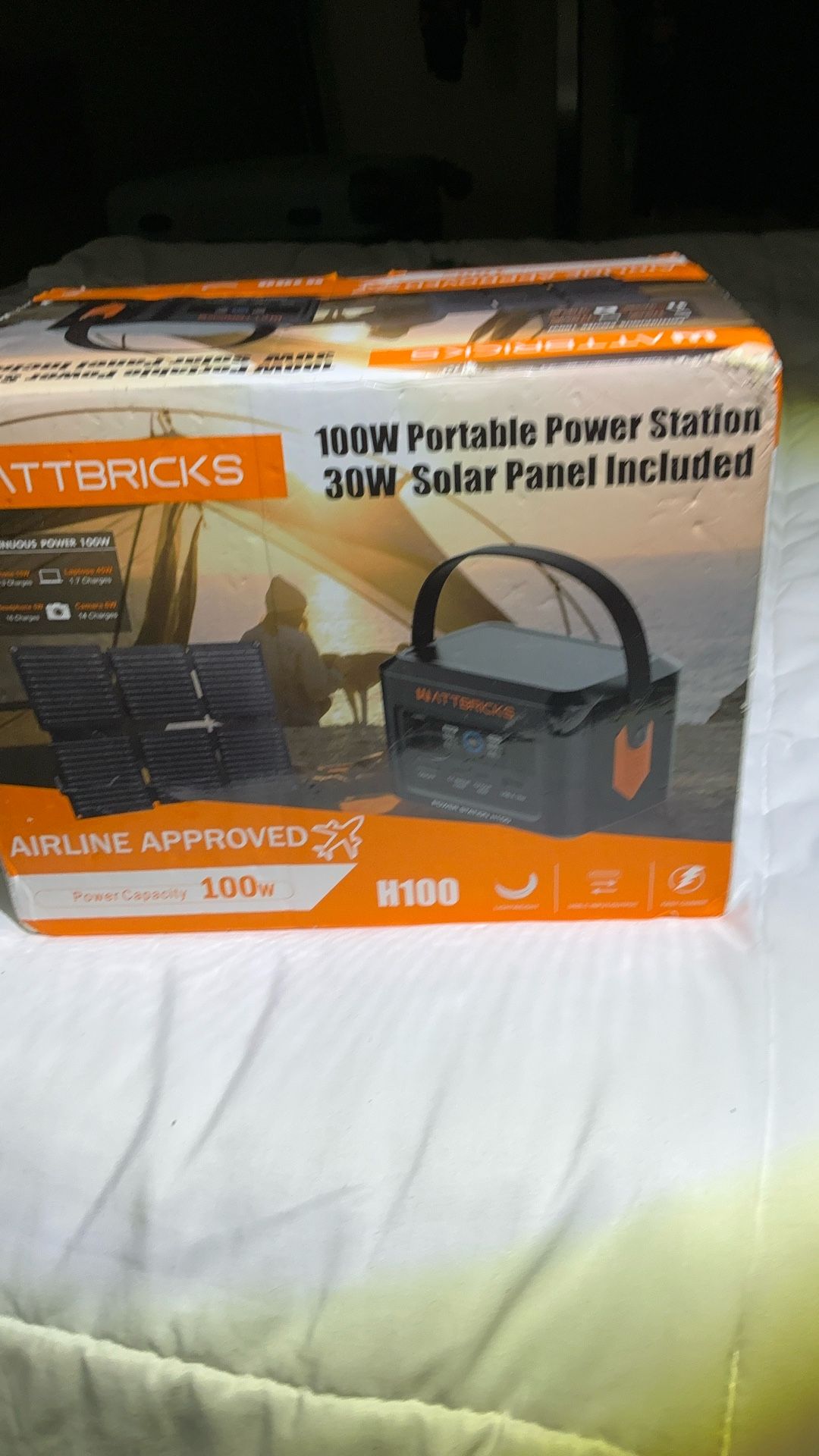 WATTBRICKS 100w Portable Power Station With 30w Solar Panel