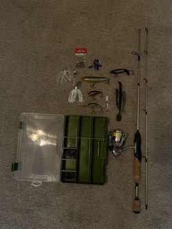 Spinning Rod and Reel Combo with Tackle Lot