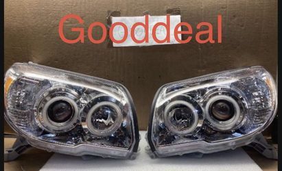 *DAMAGED TAB* #OH96 FIT 2006-2009 Toyota 4Runner LED DRL Halogen Headlight Head Lights Pair Set