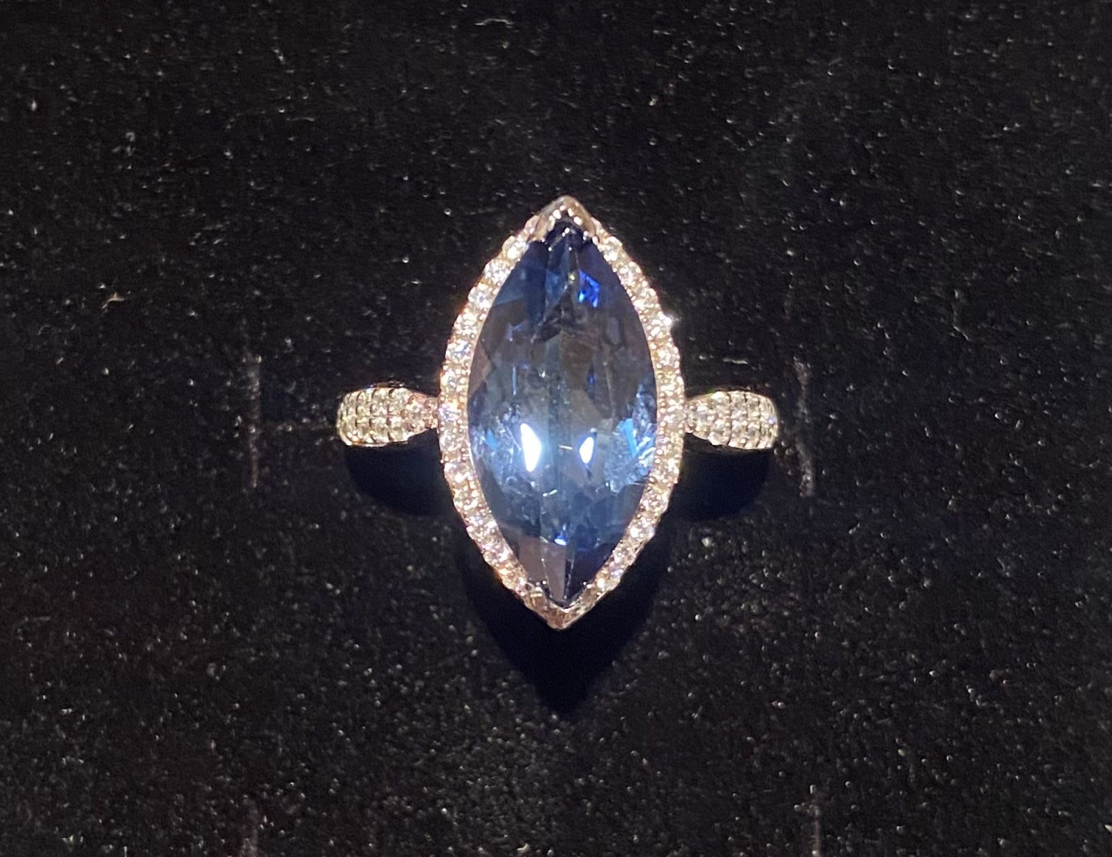 Natural Iolite Ring 925 Sz 7 Or 8