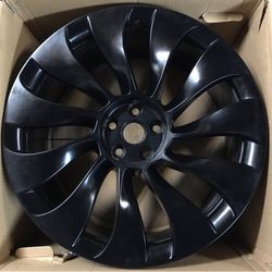 1 Tesla Model Y Uberturbine 21” Performance powder Coated Flat black rim