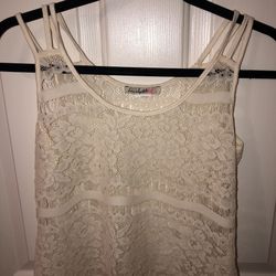 Lacy Tank in Cream