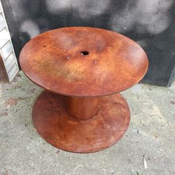 Wooden spool coffee table or end table