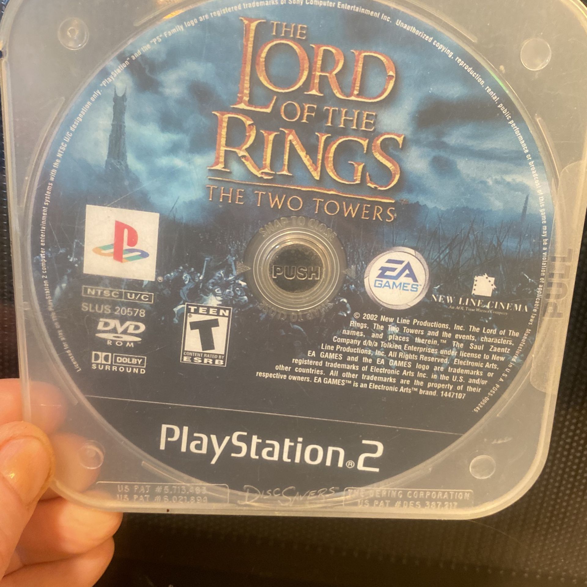 Lord of The Rings PS2 Game