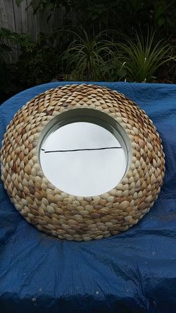 Round sea shell mirror