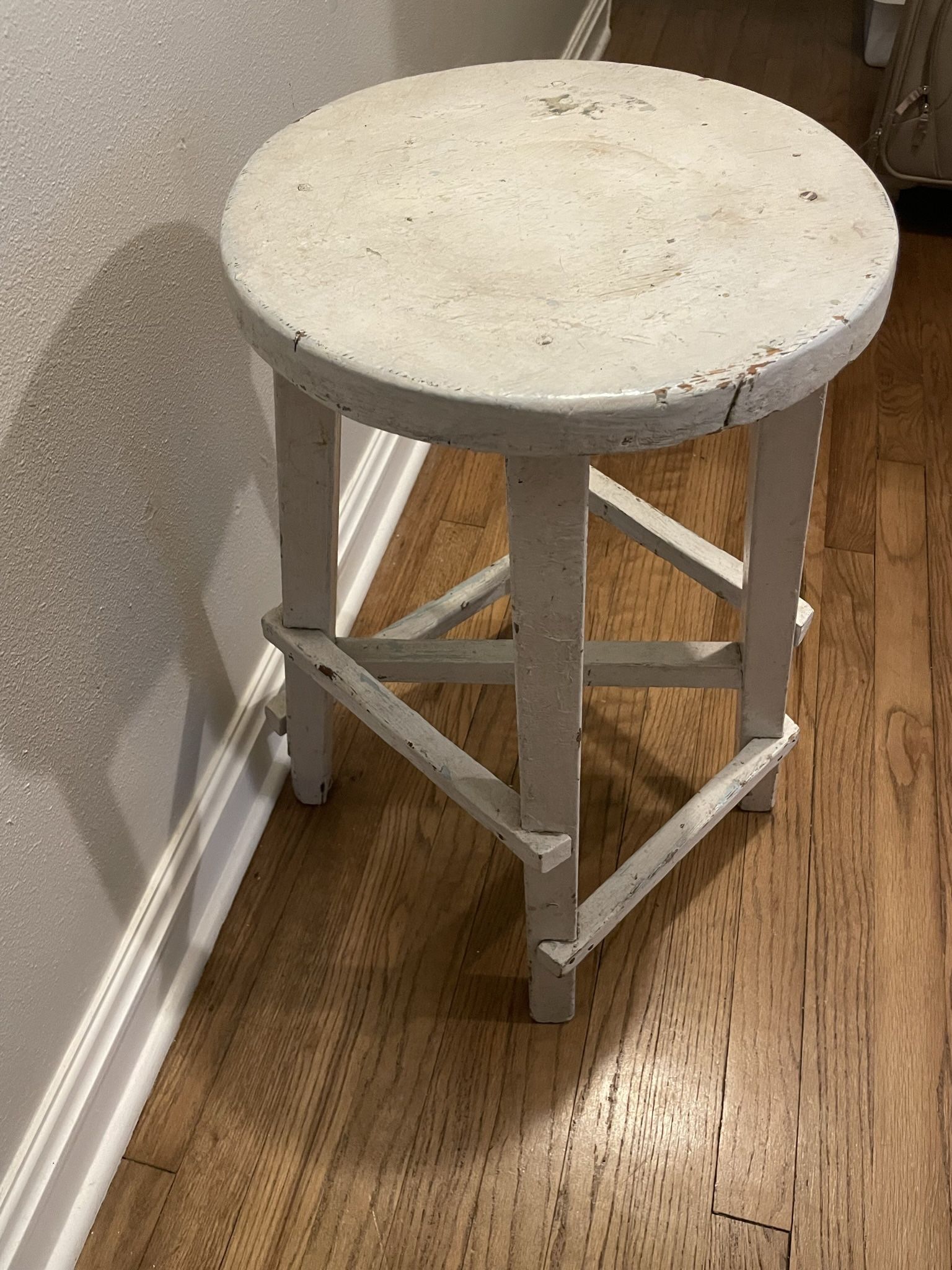 White Wooden Stool