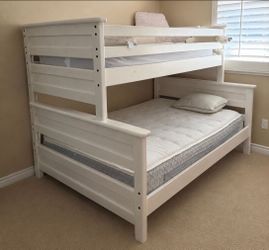Twin Over Full Bunk Bed with Staircase & Storage Drawers – Good Condition