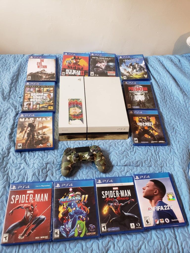 In Great Conditions PS4 500GB $150! The Playstation 4 1,000GB $175! Looking to sell all Separately $15! Per Great Game & $10! Regular Game all work