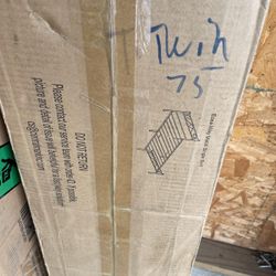 New Twin Size Platform Bed Frame With Headboard 