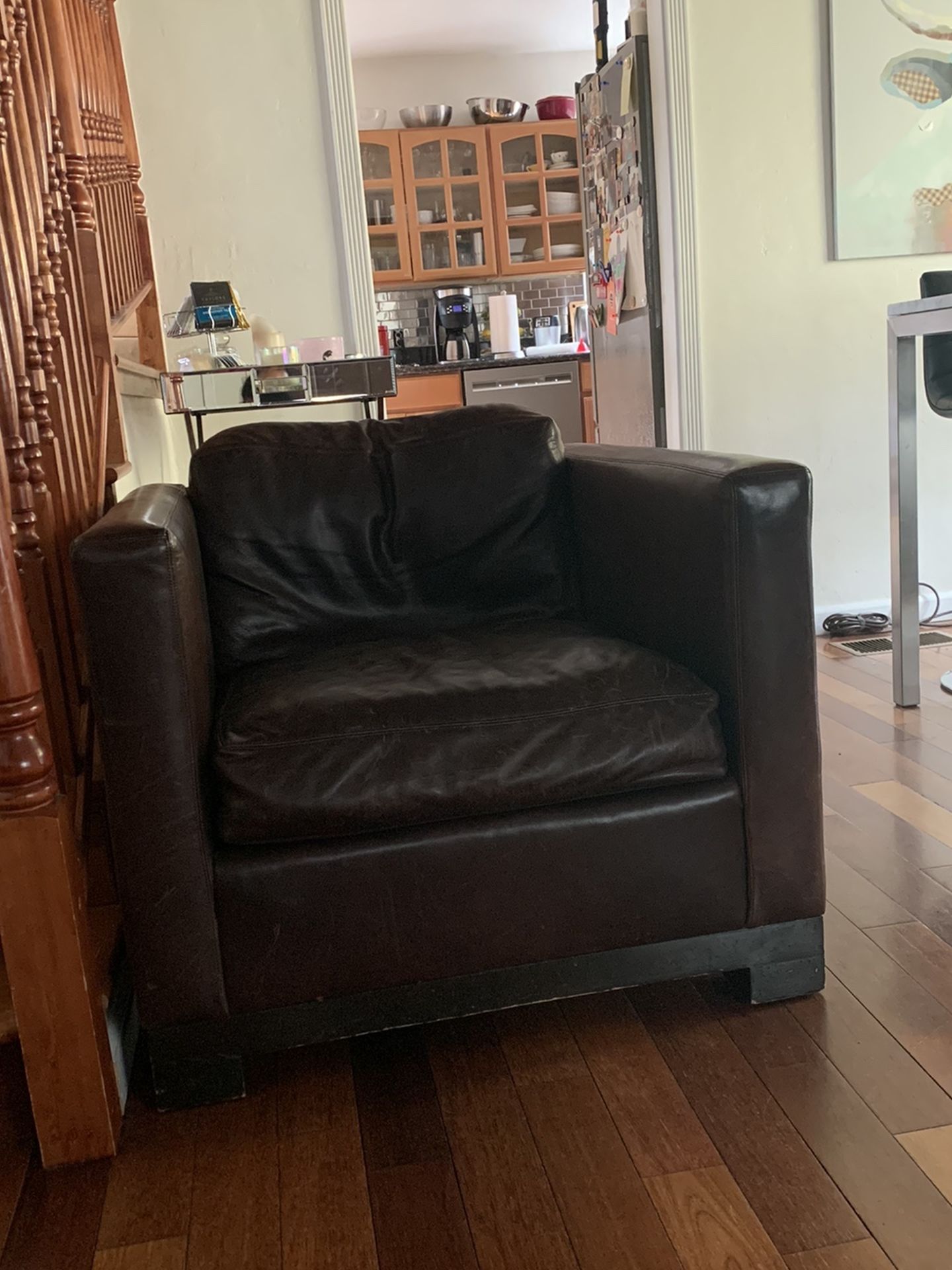 Set Of 2 Leather Captain Chairs