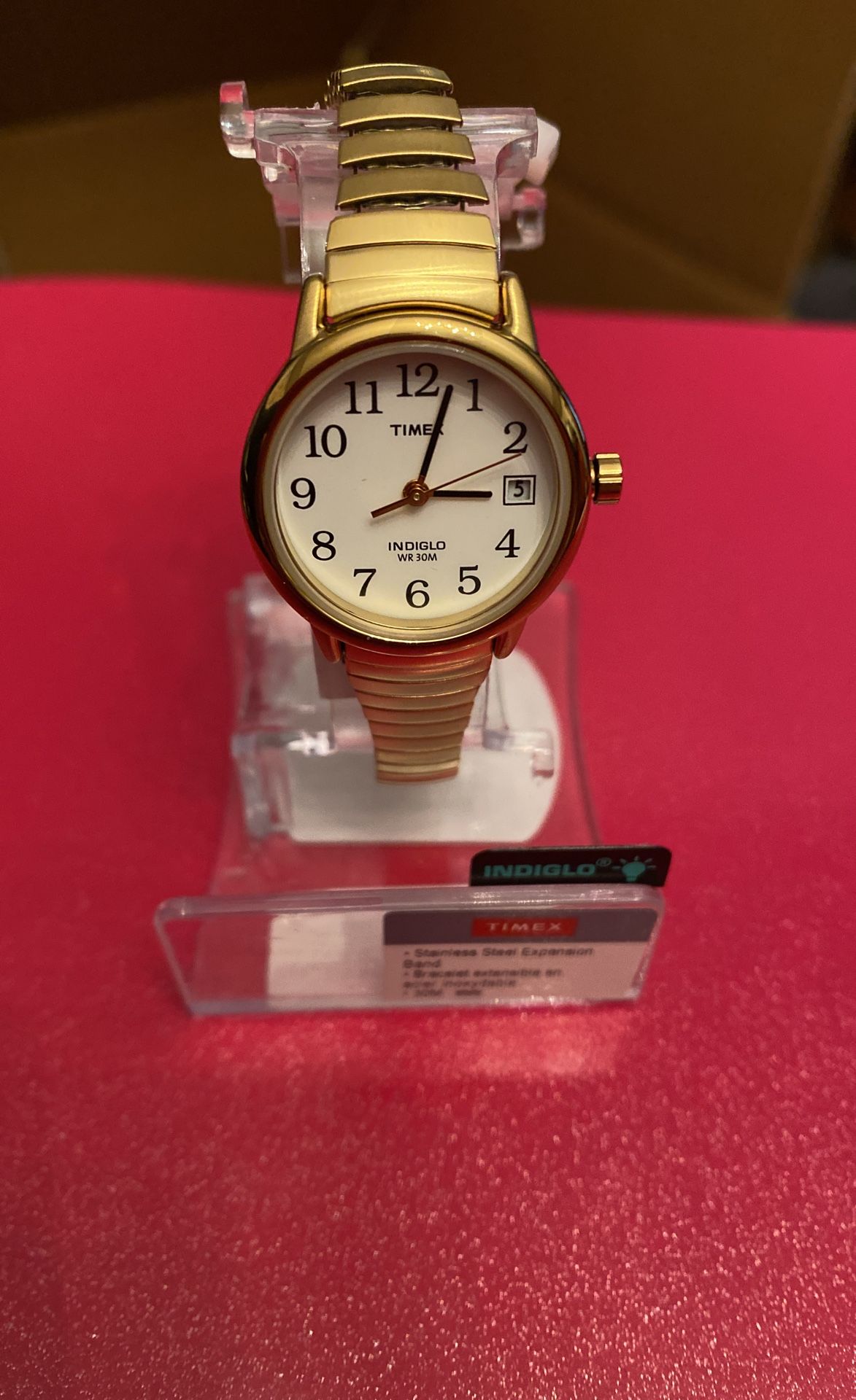 Time. Indiglo Watch Expandable Band