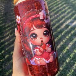 Strawberry Snow Globe Tumbler 