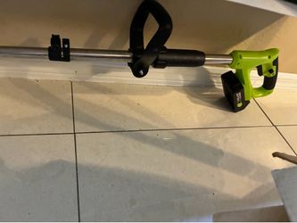 Battery powered edger and weed eater