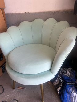 Blue velvet chair