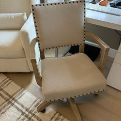 Pottery Barn Manchester upholstered swivel desk chair