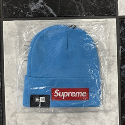Supreme New Era Cyan Box Logo Beanie
