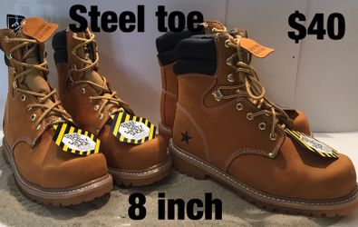 Brand New Genuine Leather steel toe work boot