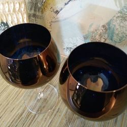 Pier I  - 2 Copper Wine Goblets