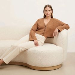 NORDSTROM Cropped Ribbed Knit Cardigan