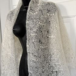 New Down Feather Wrap Scarf Shawl Hand Made 