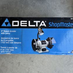 **NEW IN BOX** DELTA SHOPMASTER GR150 6” BENCH GRINDER w/LAMP