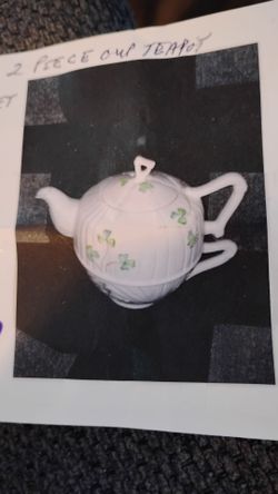 Belleek Harp Shamrock Tea for Two