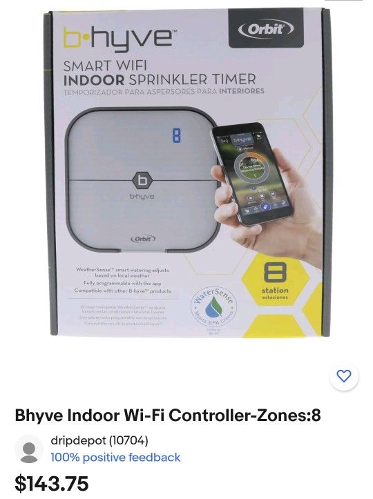 Bhyve Indoor Wi-Fi Controller Orbit B-hyve 8-Zone Smart Indoor Sprinkler Controller
Ig