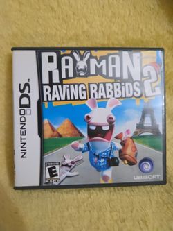 Rayman Raving Rabbids 2 Nintendo DS Ubisoft Complete Case