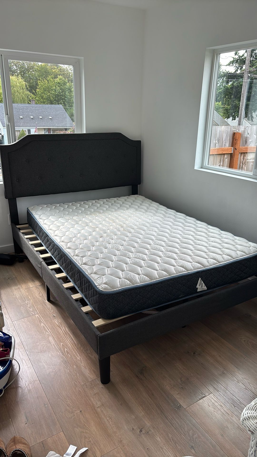 FREE BED FRAME AND MATTRESS.