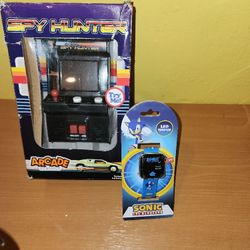 Spy Hunter Arcade And Sonic The Hedgehog Watch