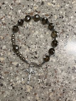 Smoky Quartz rosary bracelet