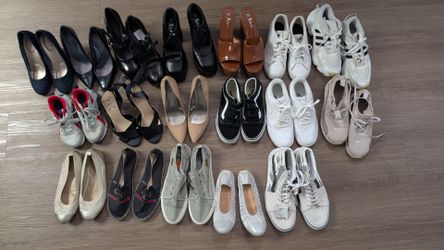 Variety of shoes and clothing