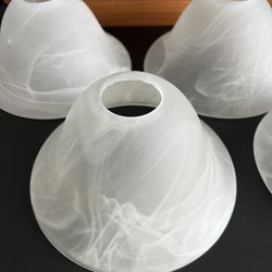 4 Frosted Glass Light/Pendant Shades 