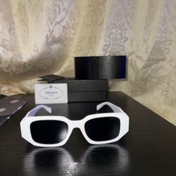 White Prada Sunglasses 