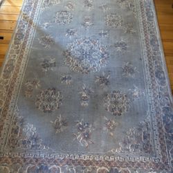 8.5’ X 5.5’ Wool Slate Grey Rug