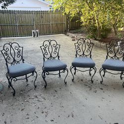 4 Metal Dining Room Chairs
