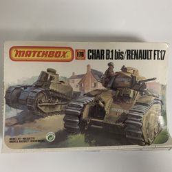 Matchbox ~ Char B.1 bis / Renault FT.17 Tanks ~ 1:76 Scale Kit 40176 ~ SEALED