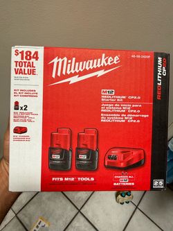 Milwaukee m12 battery kit 80$ Firm