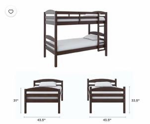 Espresso bunk bed in Agoura Hills