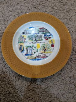Vintage Alabama Souvenir Plate – Morocco USA – 10" State Landmark Plate